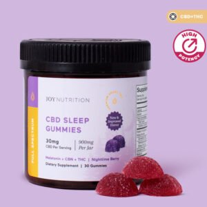 Alternative view of Joy Organics, CBD Sleep Gummies + CBN + THC, Nighttime Berry, Full Spectrum, 30ct, 30mg THC + 90mg CBN + 900mg CBD