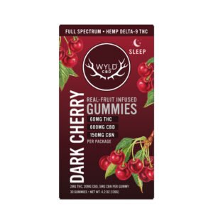 Alternative view of Wyld CBD, Dark Cherry Sleep CBD+THC Gummies, Full Spectrum, 30ct, 60mg THC + 150mg CBN + 600mg CBD