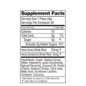 Alternative view of Wyld CBD, Elderberry Gummies, Broad Spectrum THC-Free, 40ct, 200mg CBN + 1000mg CBD