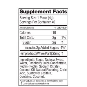 Alternative view of Wyld CBD, Raspberry Gummies, Broad Spectrum THC-Free, 40ct, 1000mg CBD