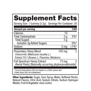 Alternative view of cbdMD, Sleep CBD Gummies, Raspberry, Full Spectrum, 30ct, 90mg THC + 600mg CBN + 1500mg CBD